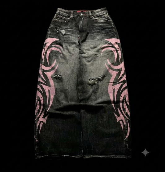 Pink "Tribal" Jeans